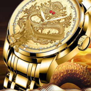 Golden Dragon Quartz Men's Watch