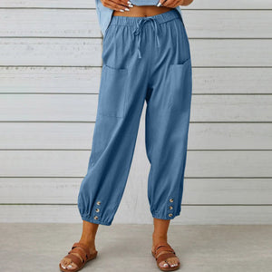 Women's Loose Straight-leg Cotton Linen Pants