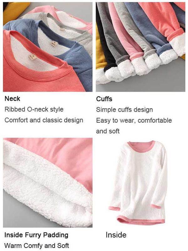 Women‘s NEW Casual Cotton Round Neck Solid Sweatshirt (S-5XL)