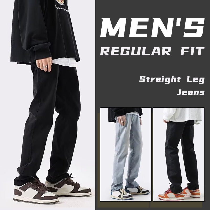 Men's Regular Fit Straight Leg Jeans