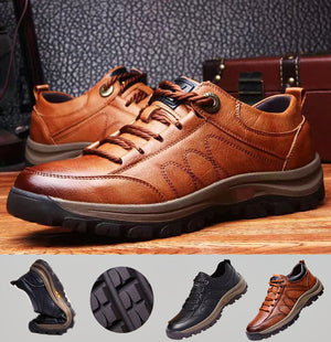 [40% off] Men's casual leather shoes with hand stitching  【Free Shipping】
