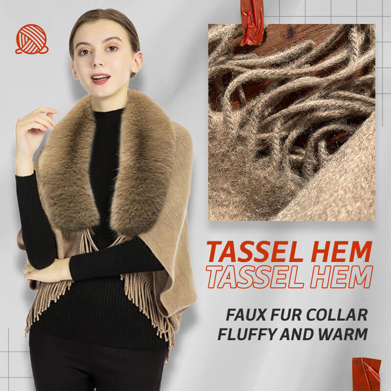 Fashion Fur Collar Shawl Cloak(50% OFF)