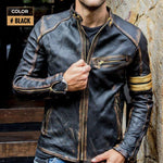 Men’s Classic Motorcycle Leather Jacket
