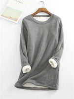 Women‘s NEW Casual Cotton Round Neck Solid Sweatshirt (S-5XL)