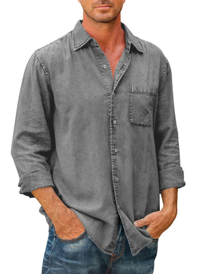 Men's Denim Shirt 【Long Sleeve】