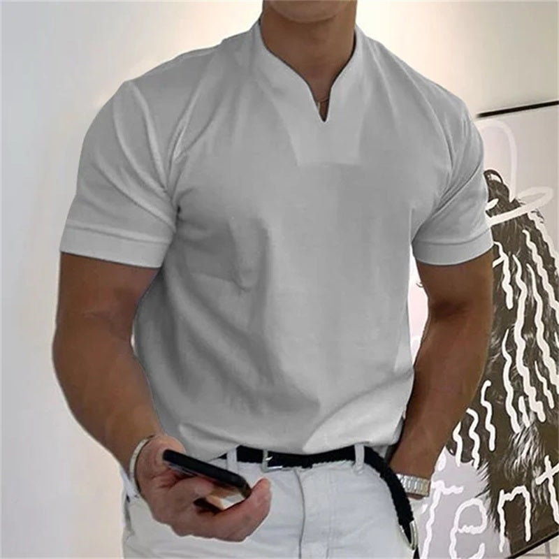 🌈2023 Men Gentlemans Business Short Sleeve Fitness T-shirt🌸Buy 2 free shipping & Get 10% Off extra Auto🌸