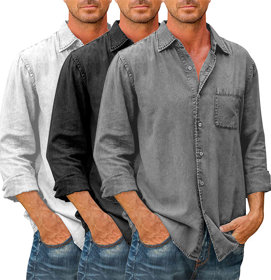 Men's Denim Shirt 【Long Sleeve】