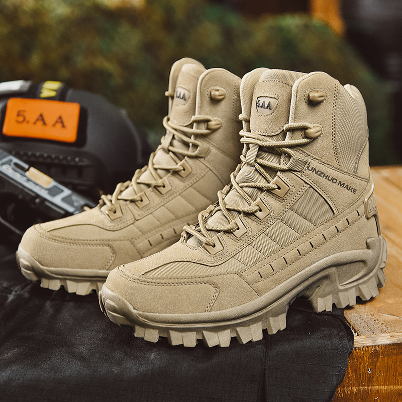 Men's Waterproof Outdoor Anti-Puncture Work Combat Boots Army Boots (Durability Upgrade) UK
