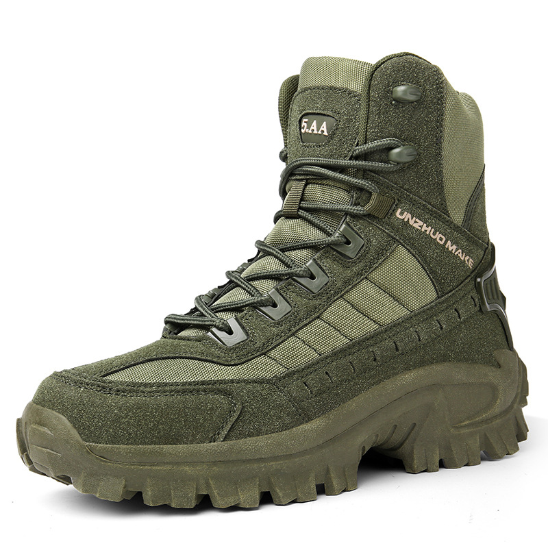 Men's Waterproof Outdoor Anti-Puncture Work Combat Boots Army Boots (Durability Upgrade) UK