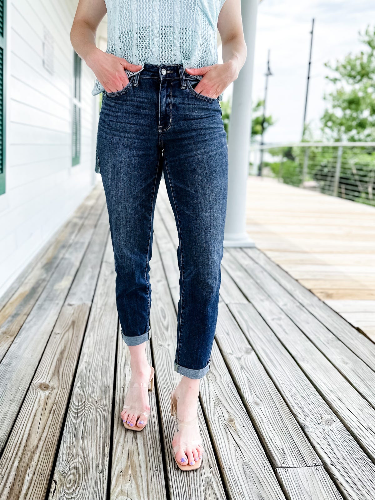 🔥Hot Sale $36.99🔥Tummy Control Cuffed Slim Fit Jeans(49% OFF)