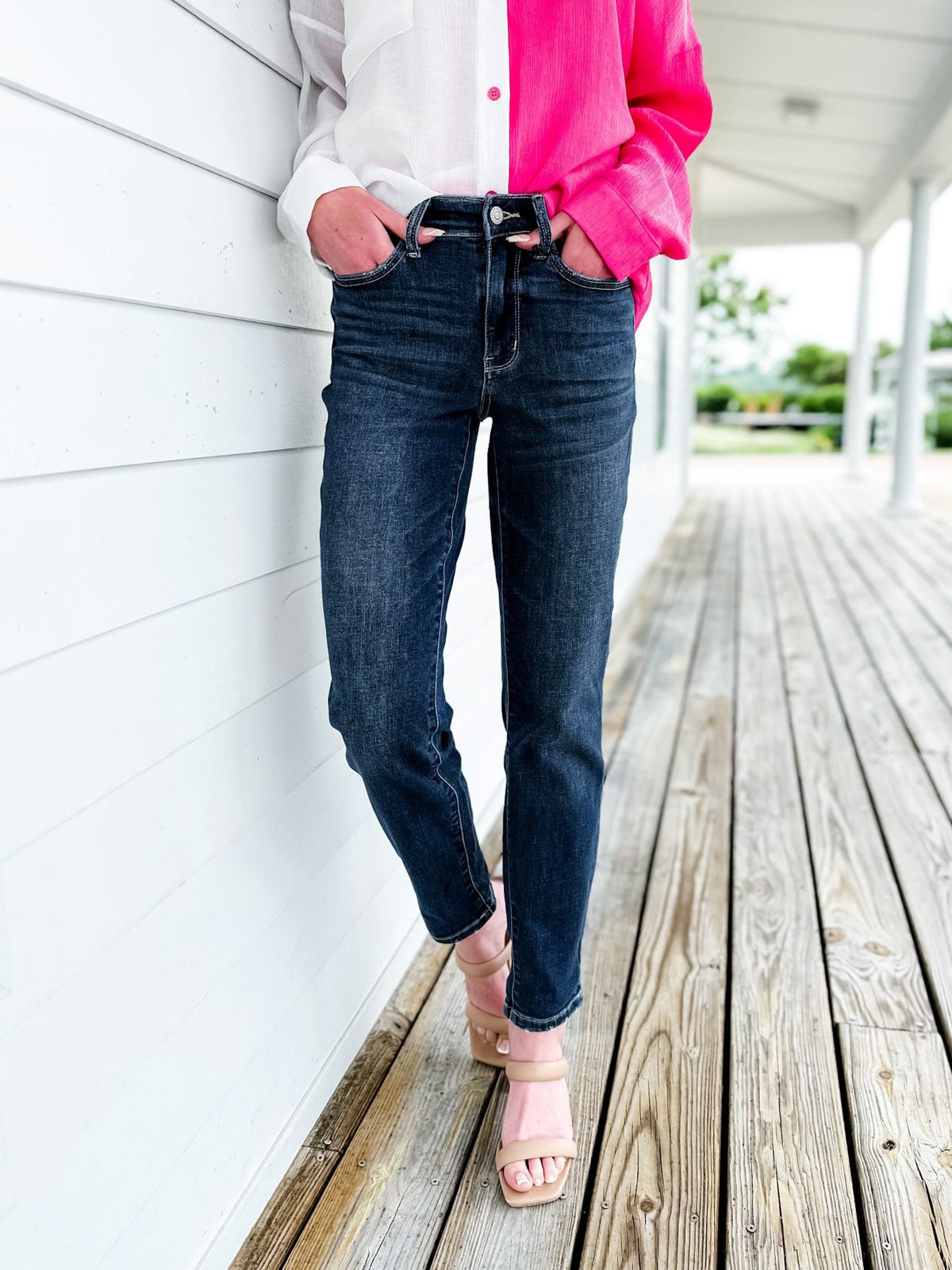 🔥Hot Sale $36.99🔥Tummy Control Cuffed Slim Fit Jeans(49% OFF)