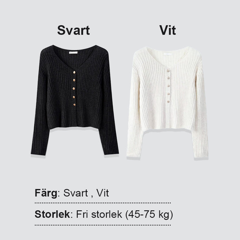 đStickad kofta med V-ringning för kvinnoâšr--đ„Rea 50% rabattđ„