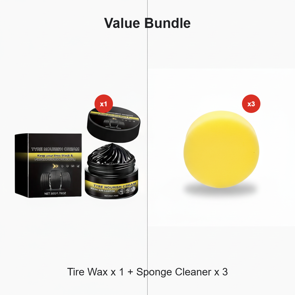 🚗 BUY 2 GET 1 FREE! ✨ Tire Wax – Restores Black Gloss, Blocks UV, Repels Dirt & Easy Quick Application for Long-Lasting Shine 🛞