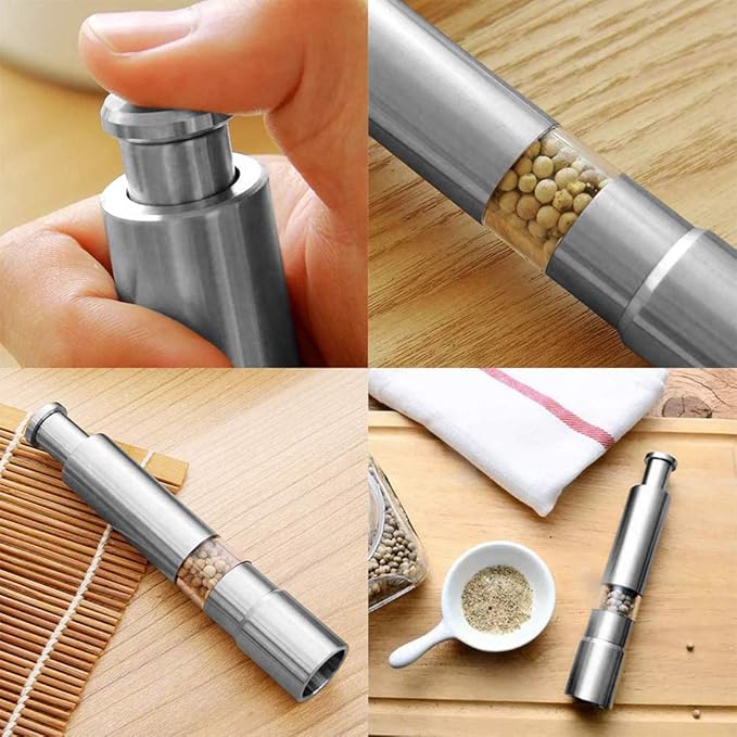 ⚡【Professional Grade】 Salt, Pepper & Spice Grinder⚡| Refillable Glass Chambers (Buy 2 Get 1 FREE)
