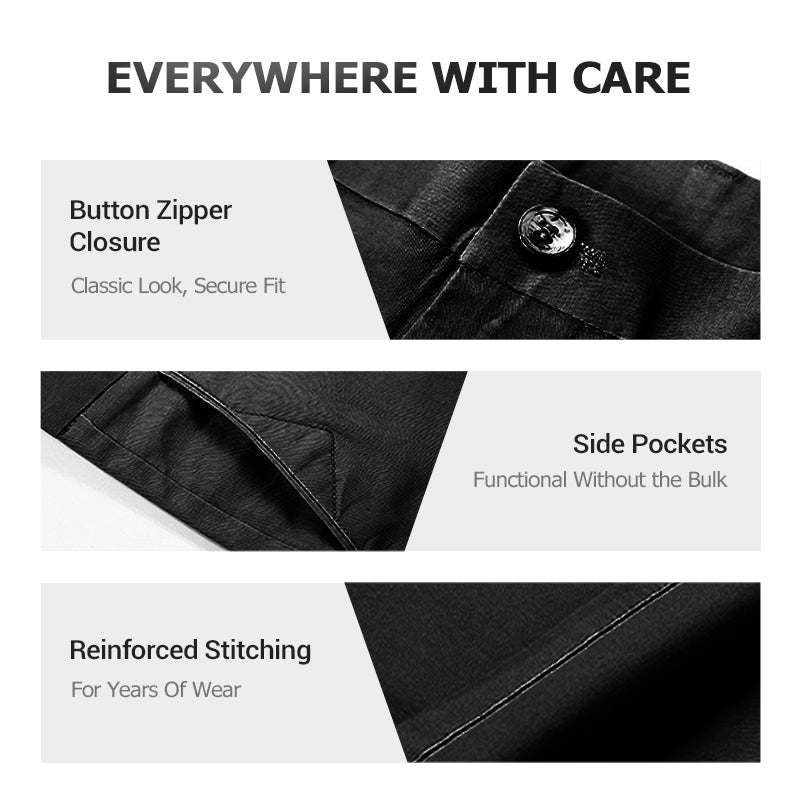 🖤 LAST DAY: 50% OFF! 🖤 Men’s Casual Slim-Fit Solid Color Pants+Belt ❄️