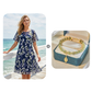 🌸 50% OFF NOW! ✨ Women's Floral A-Line Party Dress – Double-Layer Chiffon, Elegant Print & Knee-Length Fit 👗