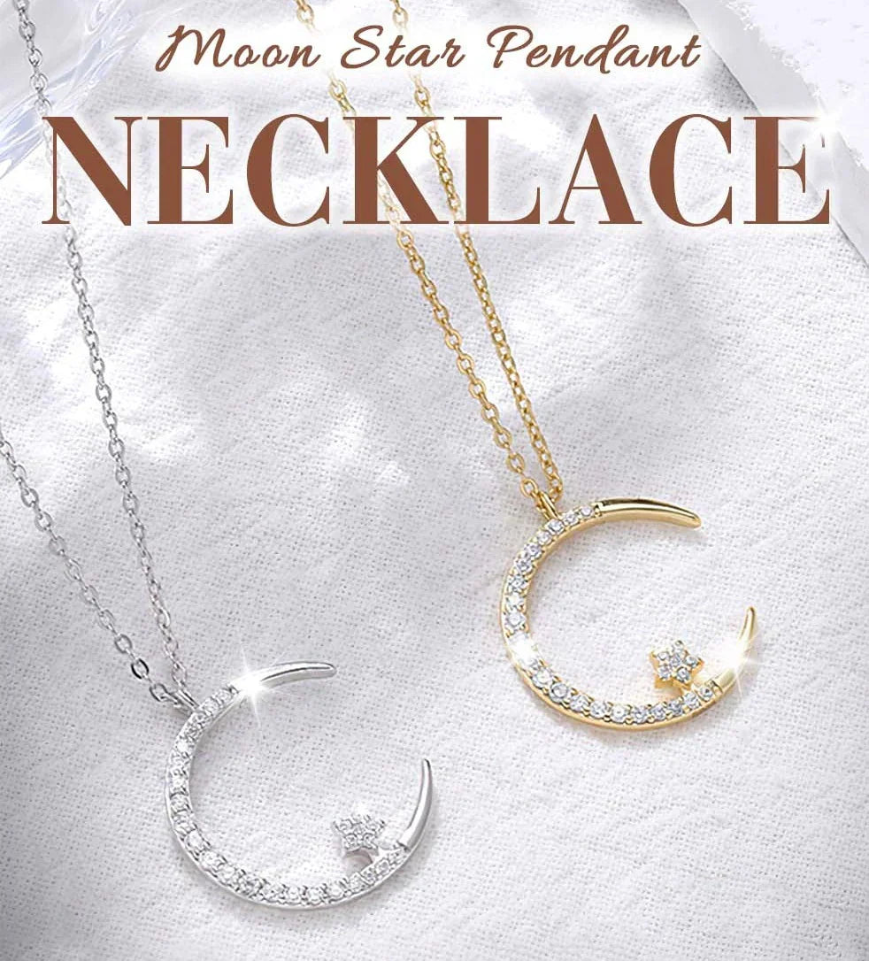 🔥Gift For Women💕Bright Night: Moon Star Necklace🌙✨