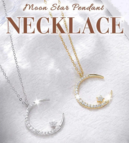 🔥Gift For Women💕Bright Night: Moon Star Necklace🌙✨