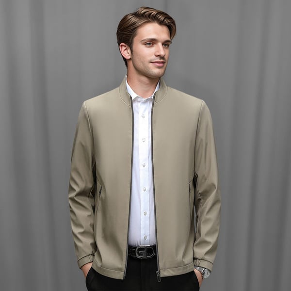 🧥 60% OFF HOT SALE! ✨ Men's Standing Collar Zipper Jacket - Modern Casual Design with Lightweight Warmth for Everyday Style ⚡🛒
