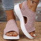 💐 Women's Breathable Knit Platform Sandals – Air-permeable knit upper, cushioned sole & lightweight comfy summer footwear ✨