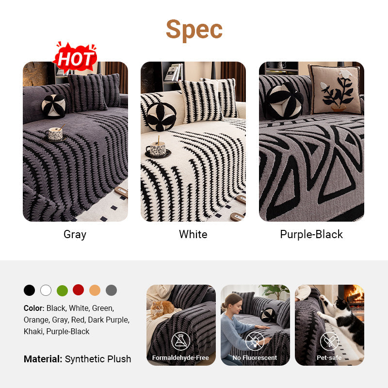 🛋️ 50% OFF! 🧸 PLUSH SOFA COVERS - Ultra-Soft Sherpa & Anti-Scratch Fabric, Machine Washable with Elastic Corners for Secure Fit 🐾✨