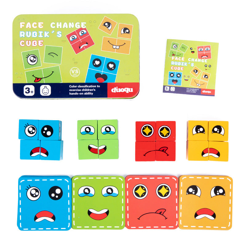 🎭 50% OFF HOT SALE! ✨ 5D Puzzle Educational Faces Changing Game - Interactive Family Activity with Rotating Expressions for Creative Learning 👨‍👩‍👧‍👦🔁