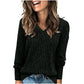 🍂Autumn Hot Sale 50% OFF🔥Women's V Neck Long Sleeve Solid Sweater
