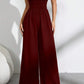 Strapless Wide-Leg Jumpsuit with High Waist