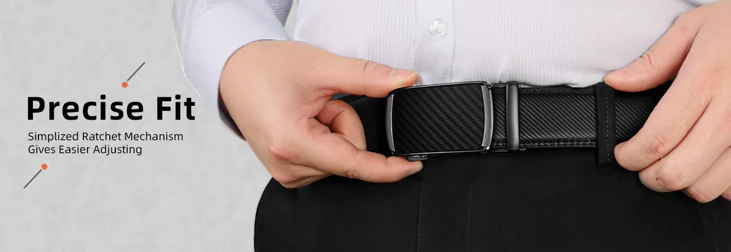 ✨️Best for Father's Day🎁 Leather Ratchet Belt With Adjustable Buckle💼