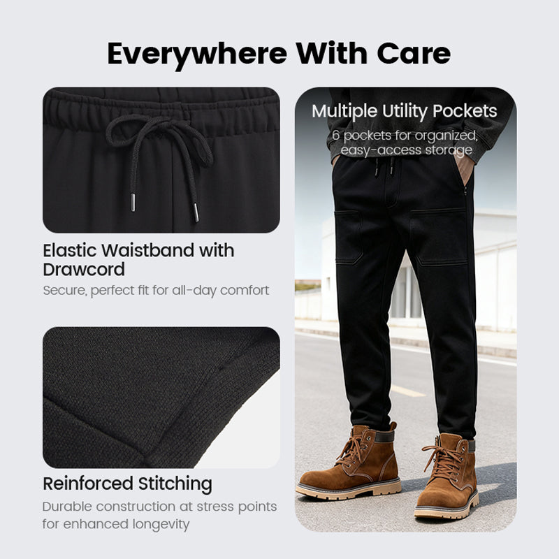 Stretch Fabric, Multi-Pocket & Water-Repellent & Breathable