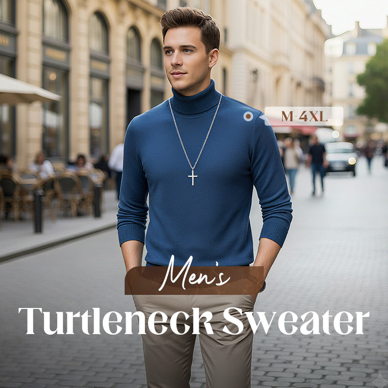 🔥HOT SALE-50% OFF ✨Men's Solid Color Premium Turtleneck Sweater