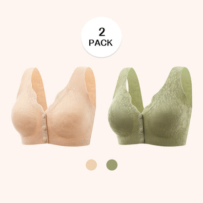 💖Buy 1 Get 1 For Free-2 Pcs💖ZERO FEEL Lace Full Coverage Front Closure Bra