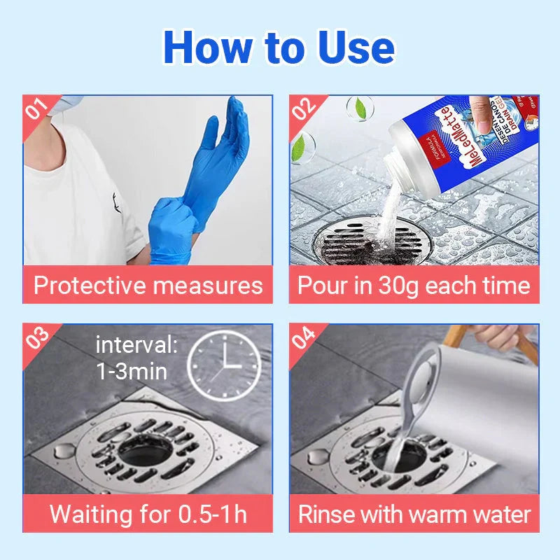 🚿 BUY 2 GET 1 FREE! 🛠️ Powerful Pipe Dredging Agent – Fast Clog Removal, Safe for Pipes & Multi-Use 🚰✨