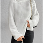 🌸Up to 40% OFF🔥Cotton Turtleneck Raglan Sleeve Split Hem Sweater