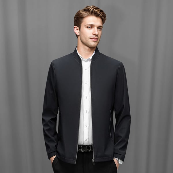 🧥 60% OFF HOT SALE! ✨ Men's Standing Collar Zipper Jacket - Modern Casual Design with Lightweight Warmth for Everyday Style ⚡🛒