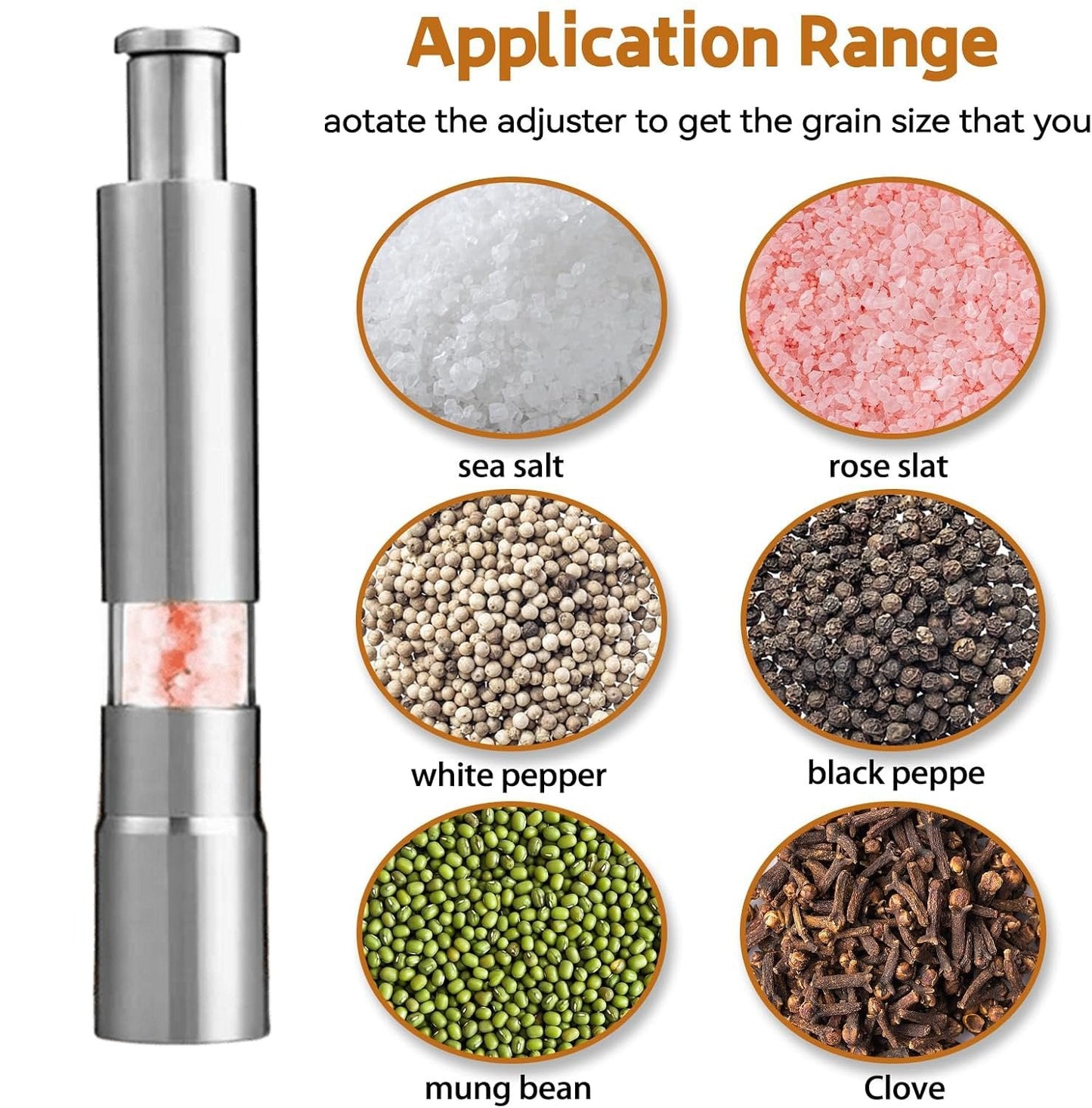⚡【Professional Grade】 Salt, Pepper & Spice Grinder⚡| Refillable Glass Chambers (Buy 2 Get 1 FREE)