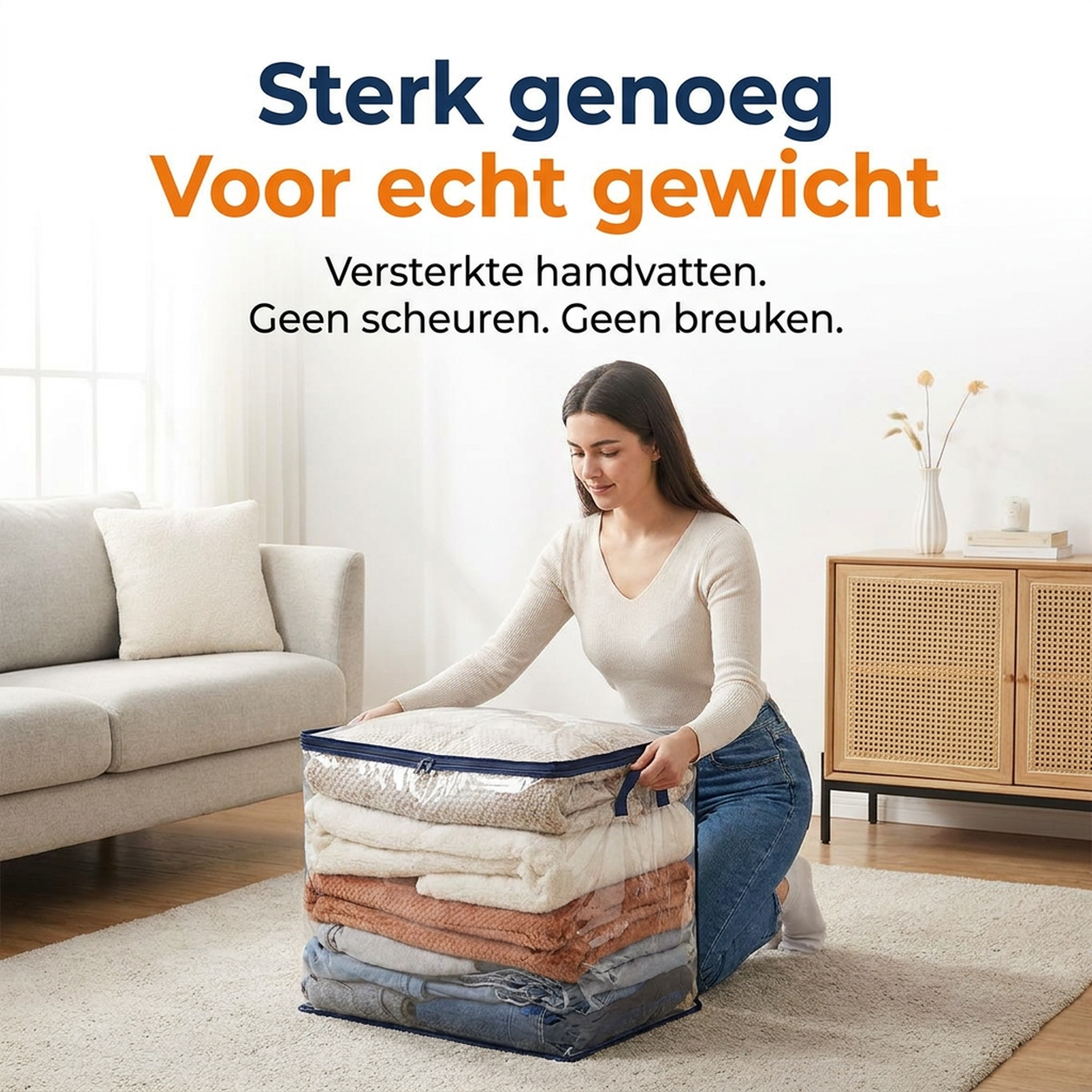 ⏰ Limited-time offer 📦 Large, thick, transparent plastic storage bag, ideal for storing clothes, moving, and storage.