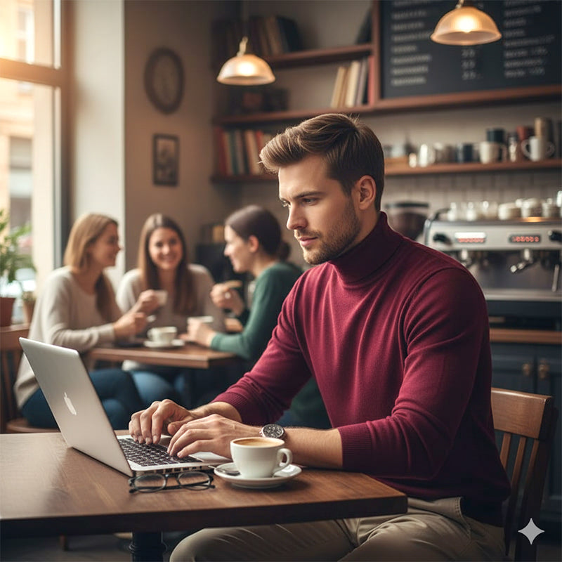 🔥HOT SALE-50% OFF ✨Men's Solid Color Premium Turtleneck Sweater