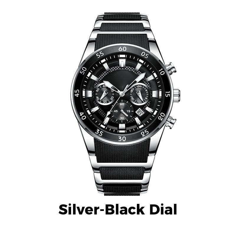 ⌚50% OFF NOW! ✨ Men's Waterproof Multifunctional Quartz Watch – Chronograph Design, Luminous Hands & Stainless Steel 🌊