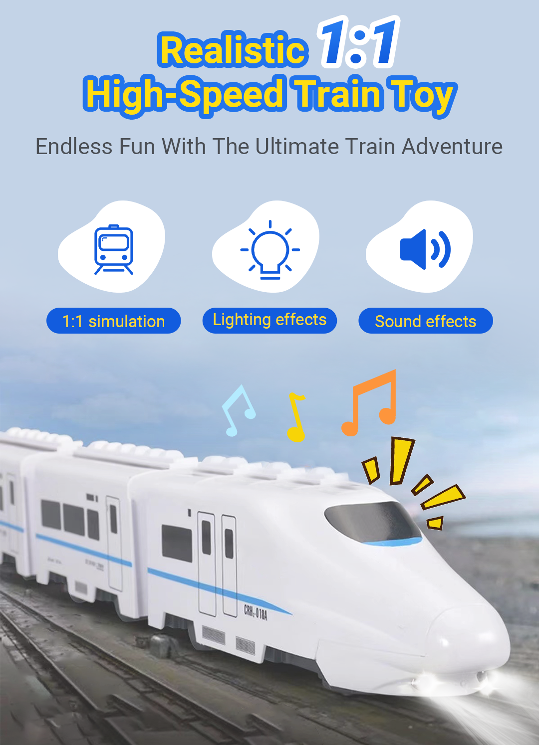 🎁 Hot Sale 49% OFF🚅Electric Universal Simulation High Speed Railway Harmony Train Toy