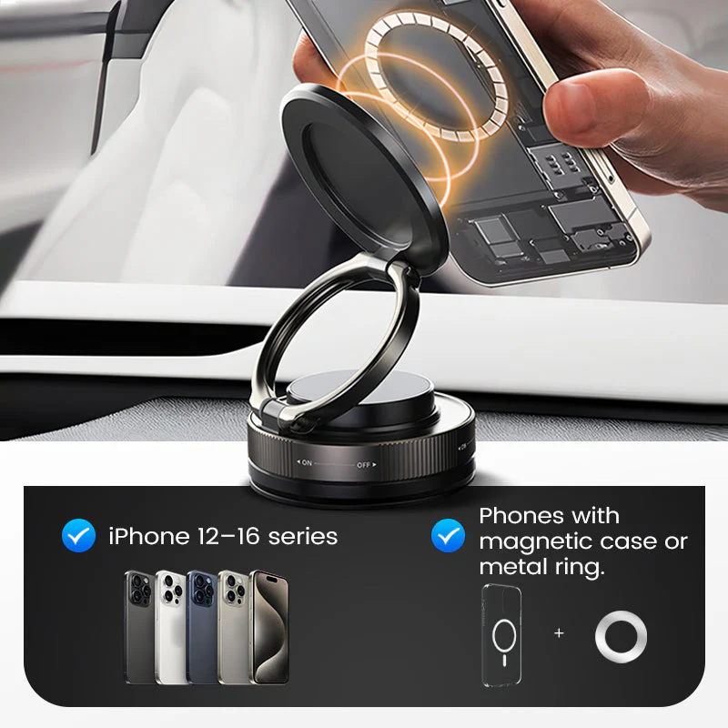 🔥Buy More Save More🔄360° Adjustable Vacuum Magnetic Phone Holder📱🚗