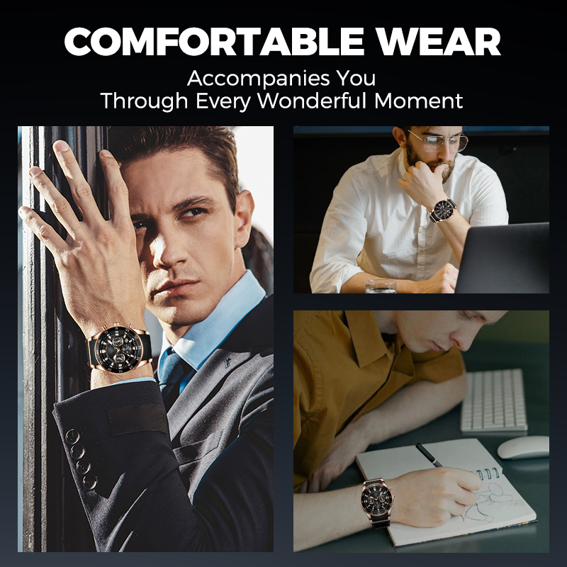 ⌚50% OFF NOW! ✨ Men's Waterproof Multifunctional Quartz Watch – Chronograph Design, Luminous Hands & Stainless Steel 🌊