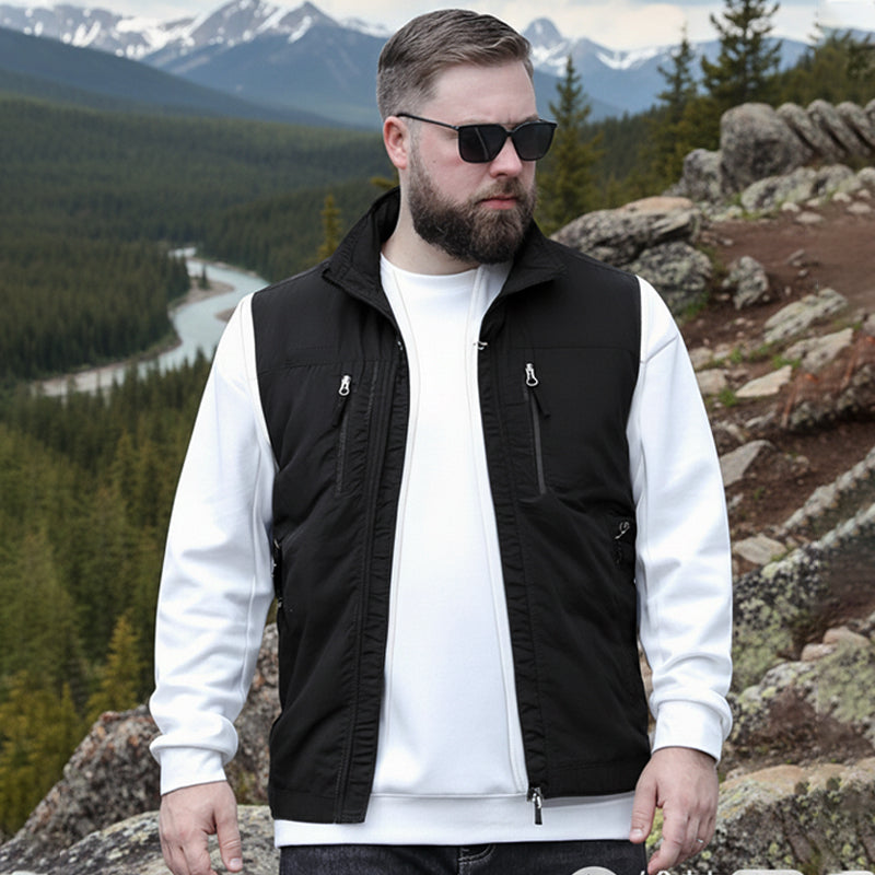 ⏰Limited Time Sale 49% OFF🔥🧥Men's Oversized Sleeveless Vest Jacket With Pockets