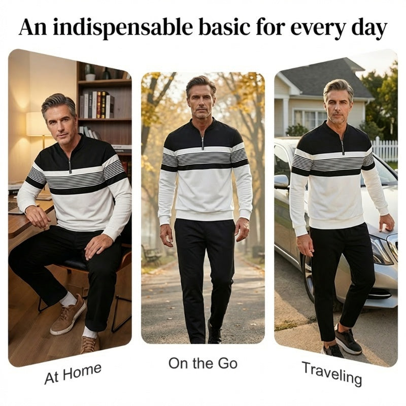 🎁New arrival 50% OFF💥Men's Graphic Print Pullover & Pants Set – Street Style, Comfort Fit & Casual Look 👖