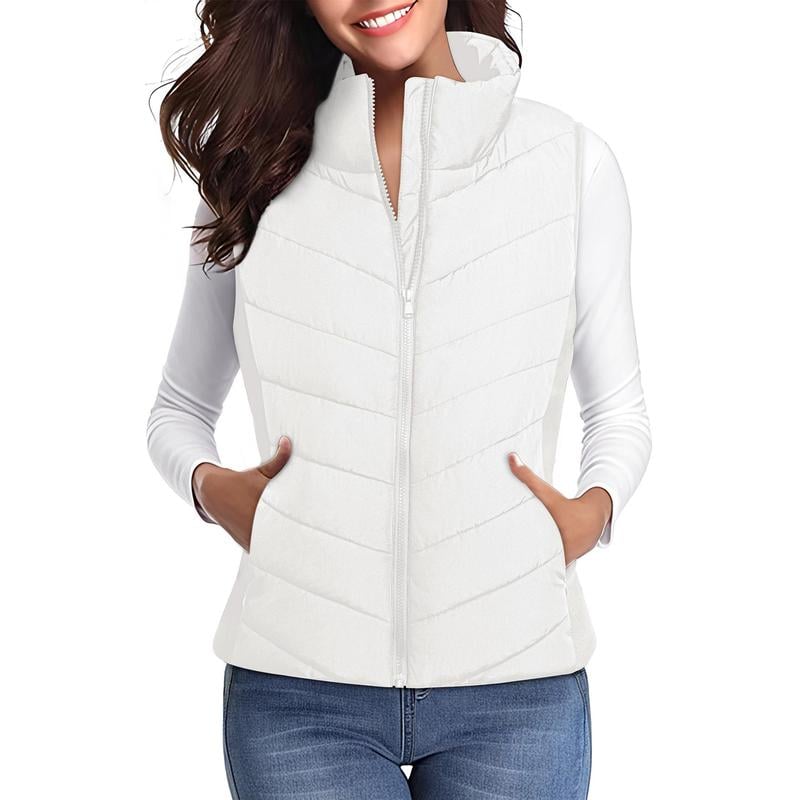 💖HOT SALE 50% OFF✨️Womens Sleeveless Zip Up Puffer Vest💗-Cozy Without Bulk