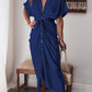 🔥2026 Summer New-❤️ Women Satin Button Shirt Dress