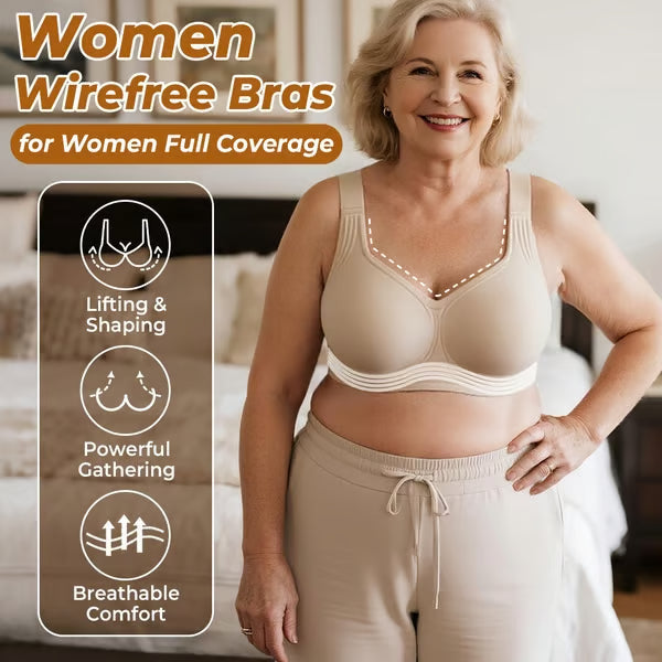 🎉LAST DAY SALE -50% OFF💖 Women's Seamless Full Coverage Wireless Bra