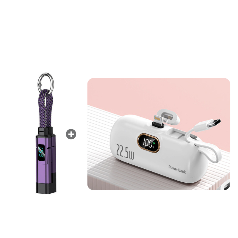 🔥HOT SALE50% OFF🔥4-in-1 Digital Display Keychain Charging Cable