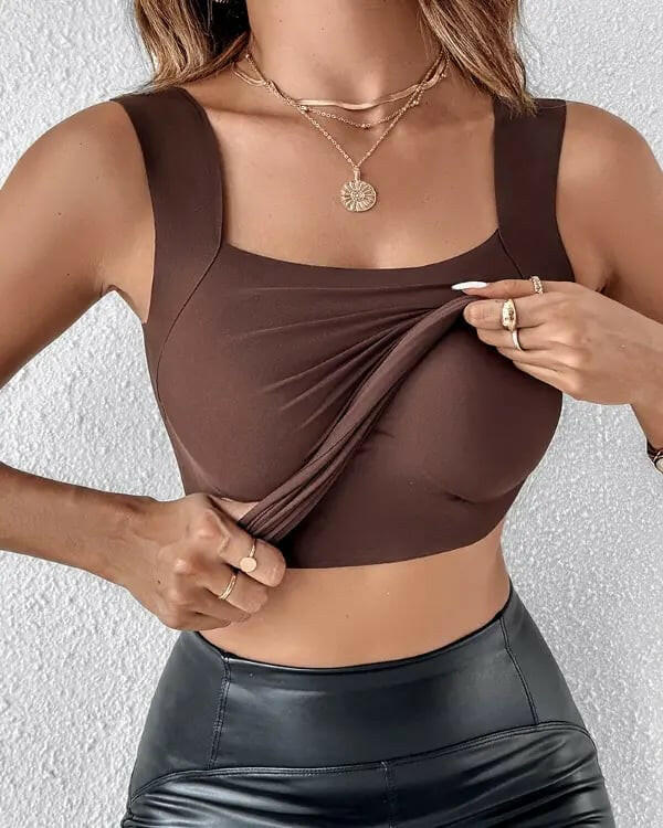 📢50%  OFF!⏰Women’s U-Neck Thermal Tank with Built-In Bra – Warm, Supportive & Braless Comfort ❄️❤️