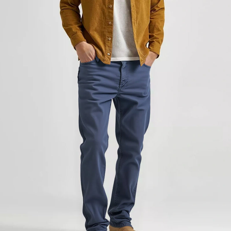 🖤 LAST DAY: 50% OFF! 🖤 Men’s Casual Slim-Fit Solid Color Pants+Belt ❄️